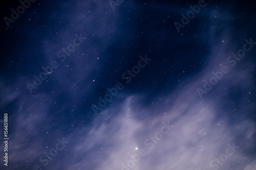 Black night sky plenty of stars with © cezarksv