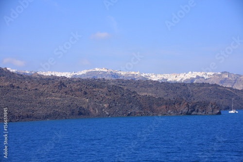 arrivée à l’île de Santorin