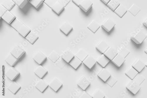 White cubes 3d background © alexus