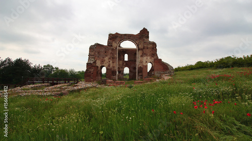 Ruins of an early Roman Christian church dating back to the 4th to 5th centuries photo