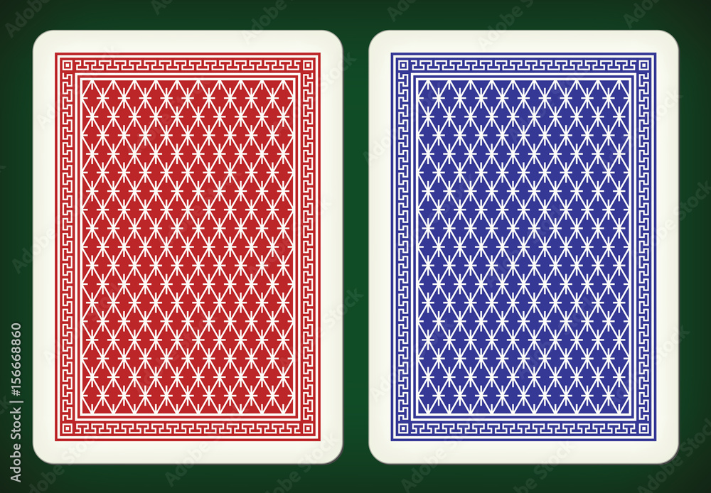 Naklejka premium Back side design - playing cards vector illustration