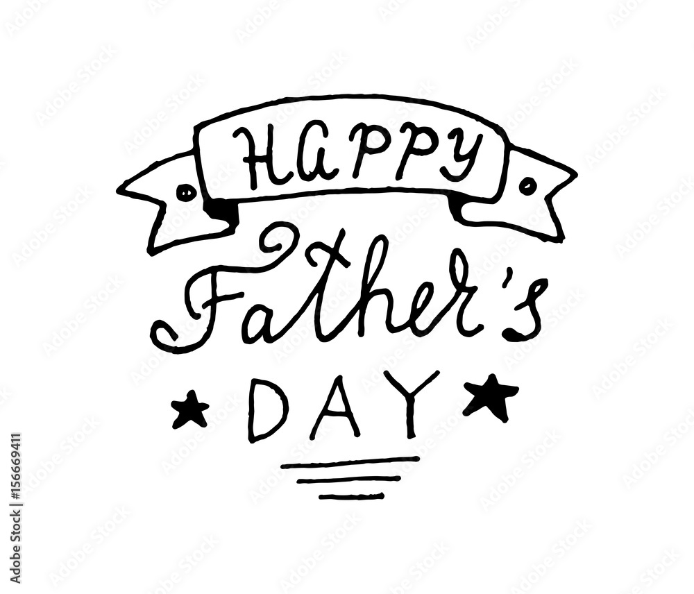 Happy fathers day lettering design Happy fathers day lettering design
