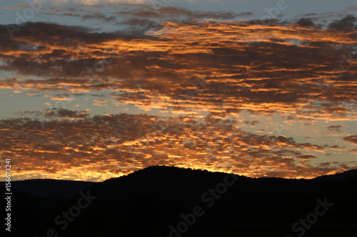 Fototapeta Naklejka Na Ścianę i Meble -  Fiery mountain sunset