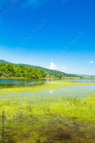  Beautiful lake Sabljaki near Ogulin in Lika, Croatia, in spring 