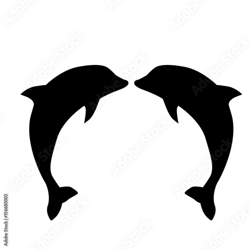 Silhouette of dolphins