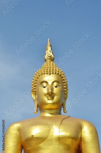 Golden Buddha statue at Wat Muang in Angthong, Thailand