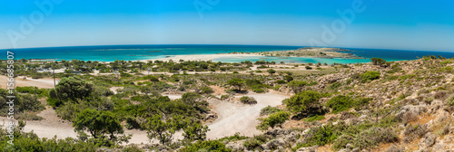 Greece, Crete Elafonisi beach view from hill