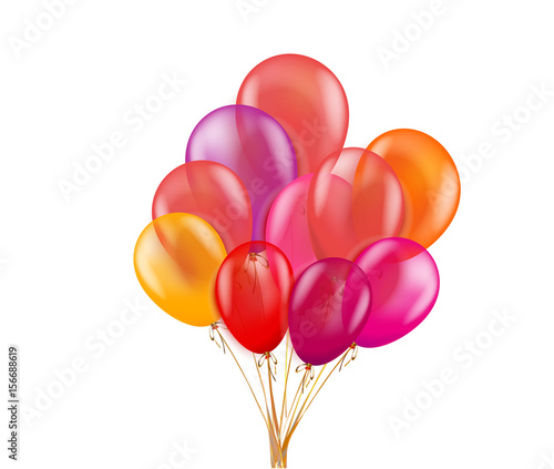  flying colorful balloons for Holiday
