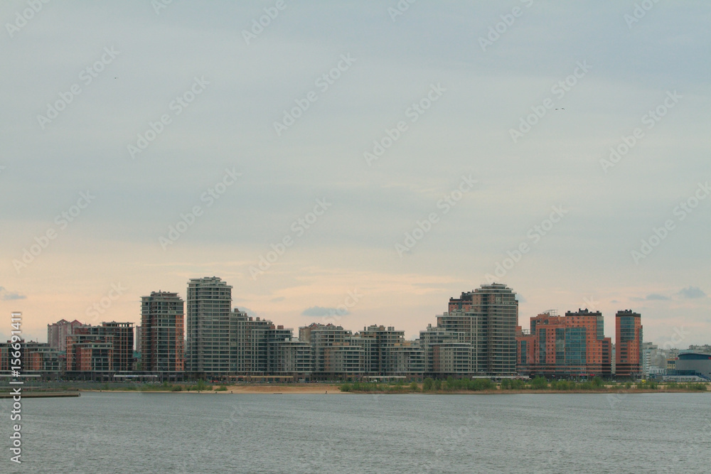 Obraz premium City on river bank. Kazan, Russia