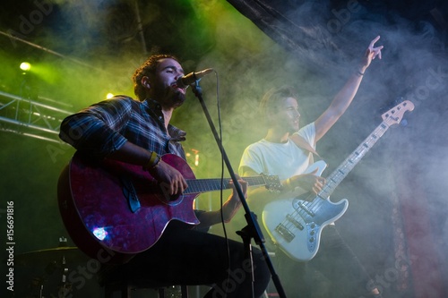 Band performing on stage