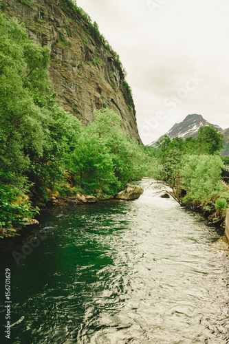 River in mountains  Norway.