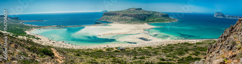 Obraz na płótnie Greece, Crete Balos beach. Panorama from the hill high point w salonie