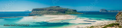 Obraz na płótnie Greece, Crete Balos beach. Panorama from the hill high point w salonie