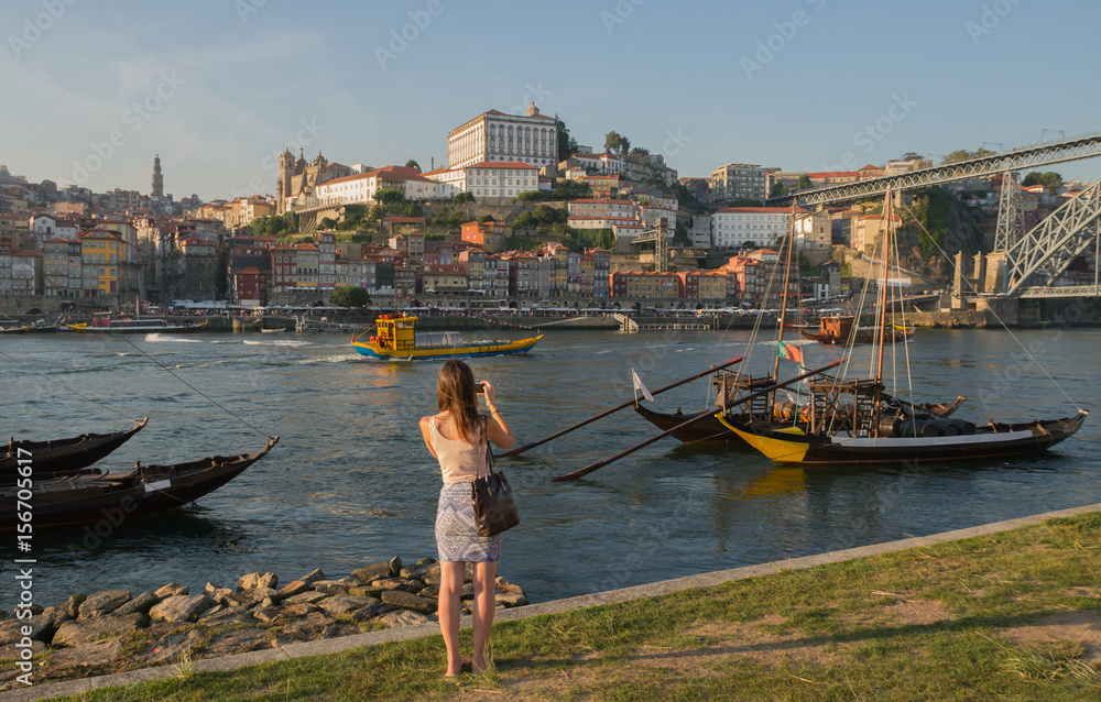 View to the Douro river in Porto.