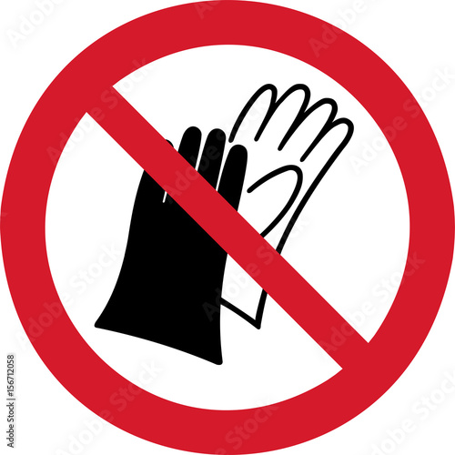 ISO 7010 P028 Do not wear gloves