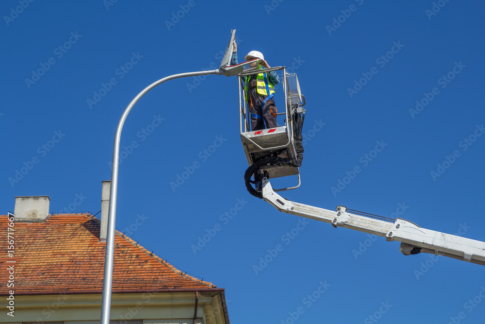 Fototapeta premium Podnośnik koszowy