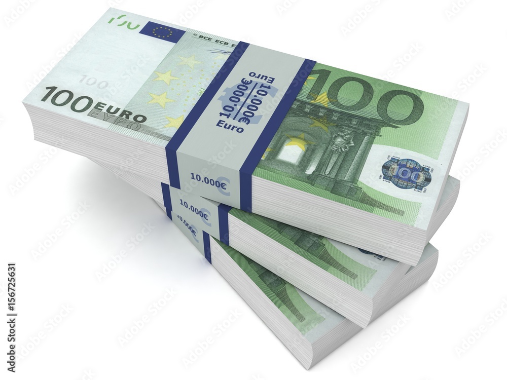 euro money bills 3d illustration euro money bills 3d illustration