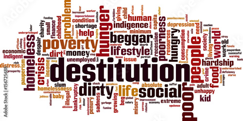 Destitution word cloud