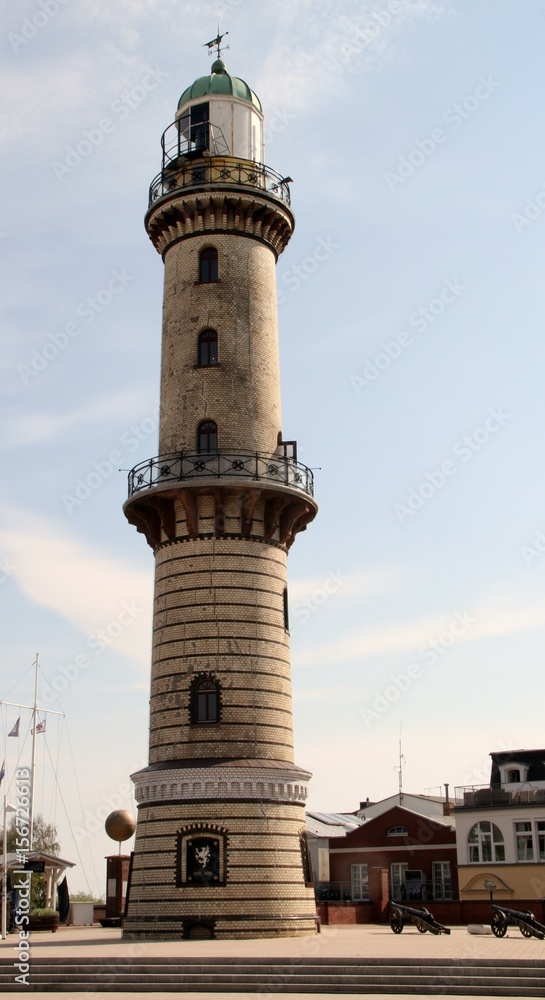Alter Leuchtturm in Warnemünde an der Ostsee