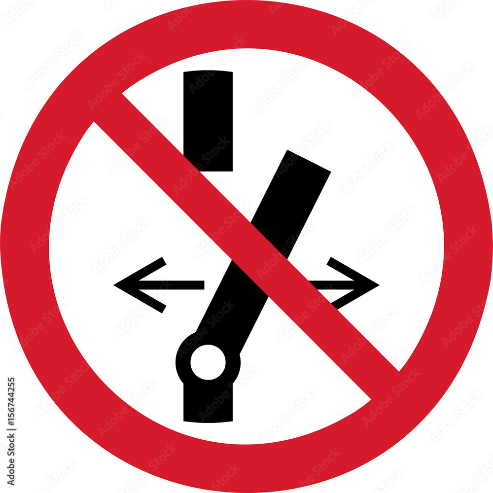 ISO 7010 P031 Do not alter the state of the switch ISO 7010 P031 Do not alter the state of the switch