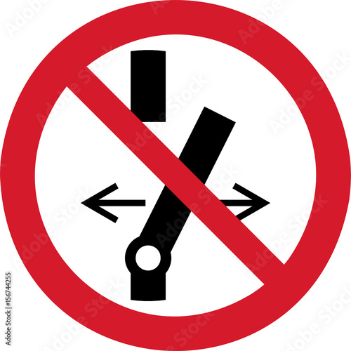 ISO 7010 P031 Do not alter the state of the switch