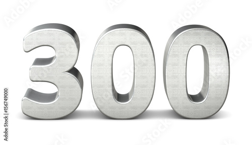 Photos 300 zahl silber 3d number silver struktur