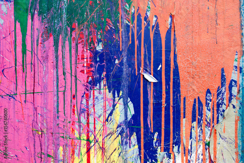 Paint drips and splashes with  grunge texture
