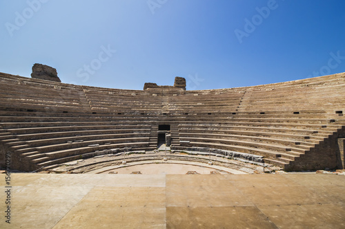 Fotobehang Greek theater, amphitheater of Nicopolis in Epirus, Greece