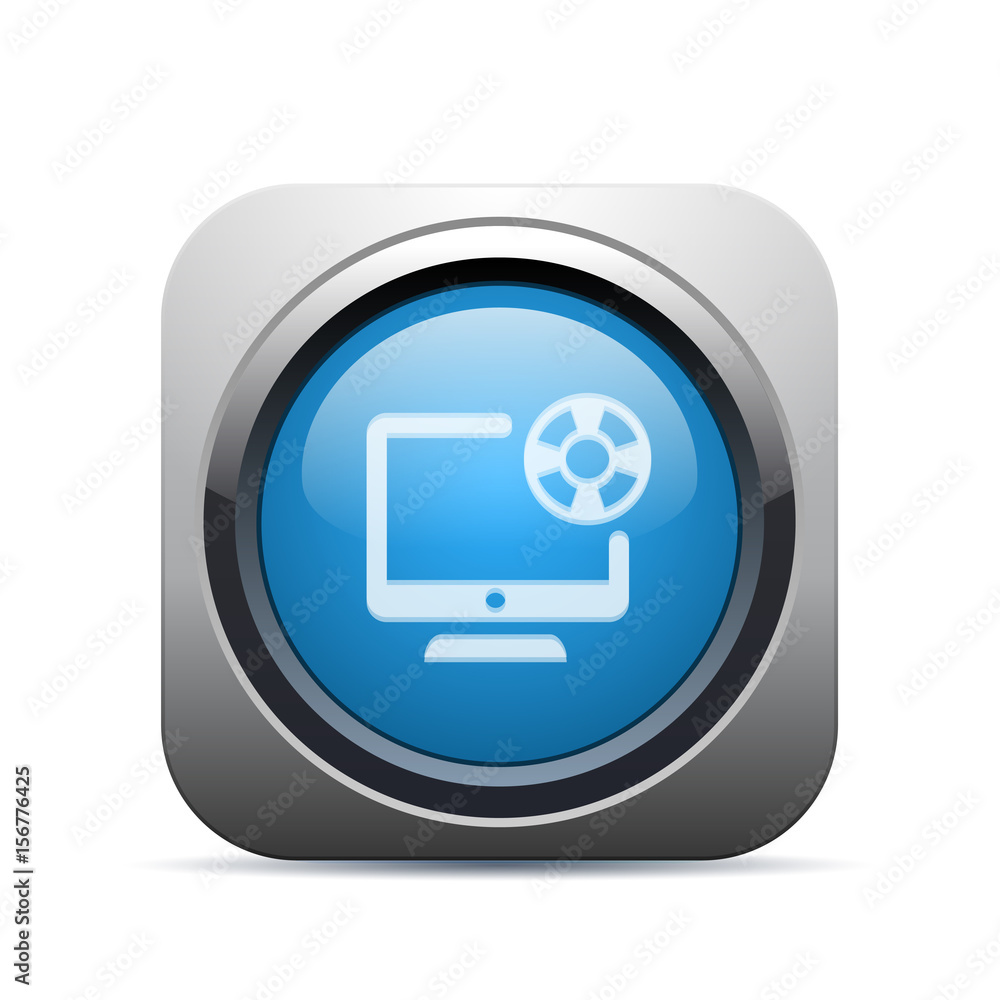 Square Push-Button - Vector Square Push-Button - Vector