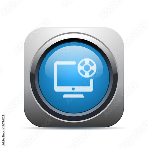 Square Push-Button - Vector