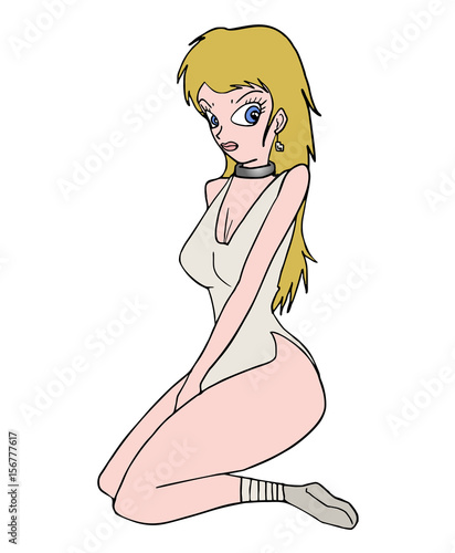 sensual girl illustration