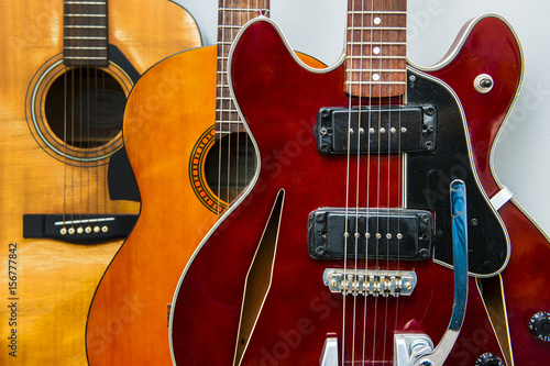 Rows of guitars
