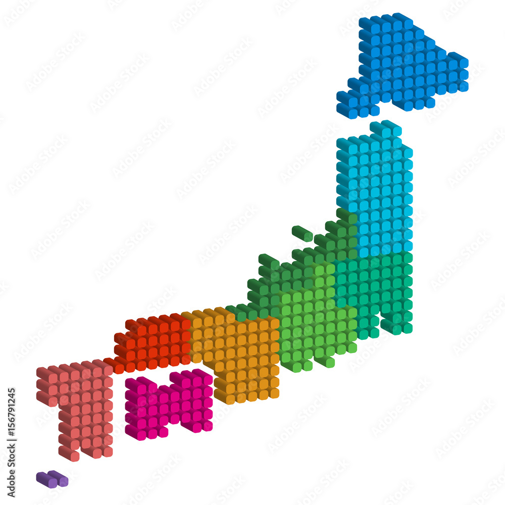 日本　地図　円　アイコン