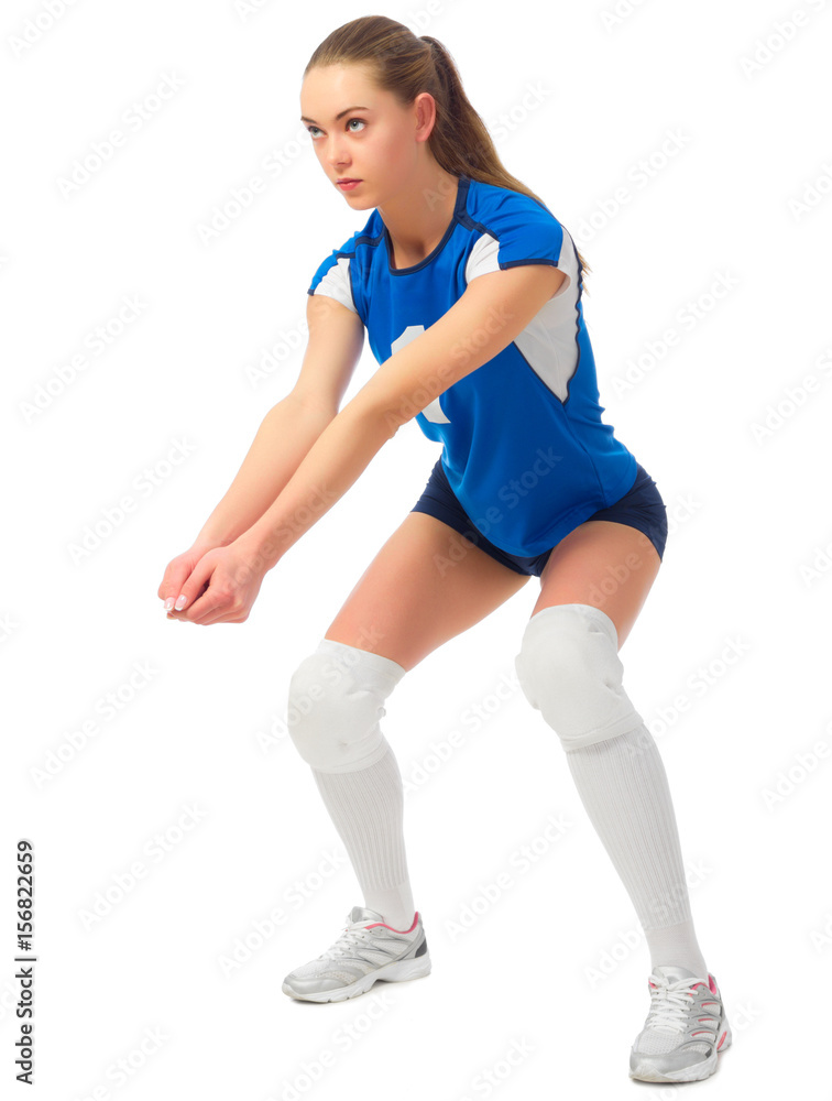 Young woman voleyball player isolated Young woman voleyball player isolated