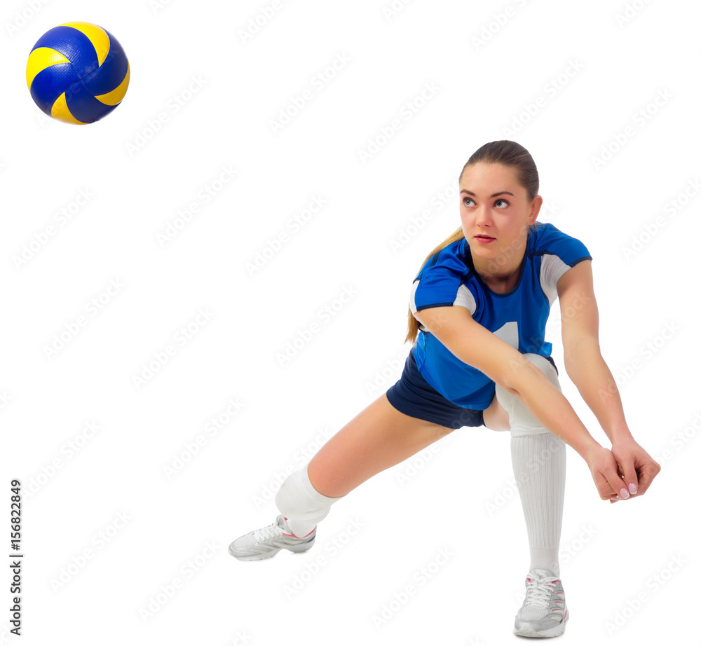Young woman voleyball player isolated Young woman voleyball player isolated