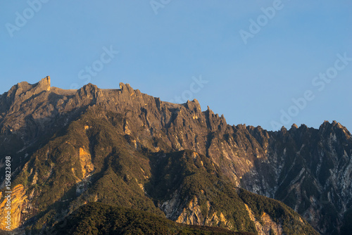 View part of Mount Kinabalu from Kundasang village  Sabah. The highest mountain in Malaysia with elevation is 4095m and it famous among tourist.