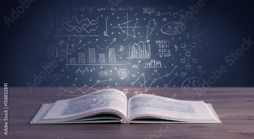 Obraz w ramie Business plan over book
