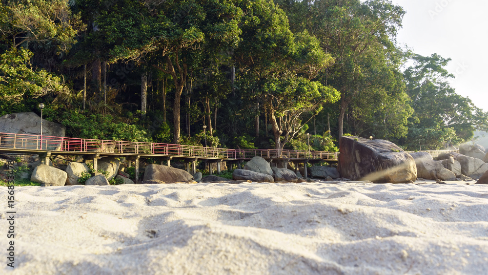 View of Teluk Chempedak Beach in the morning View of Teluk Chempedak Beach in the morning