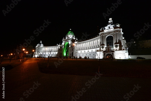 Ночная подсветка замка (Казань)