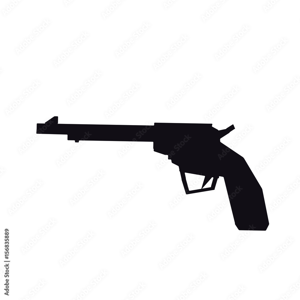 gun pistol, bullets ornate detailed tattoo design element. vector  illustration Stock Vector | Adobe Stock