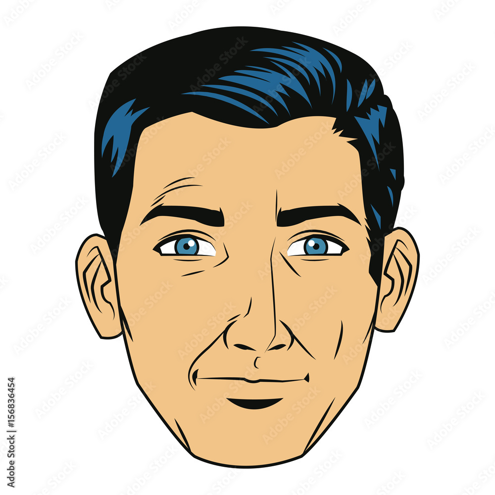 comic face man expression pop art style vector illustration comic face man expression pop art style vector illustration