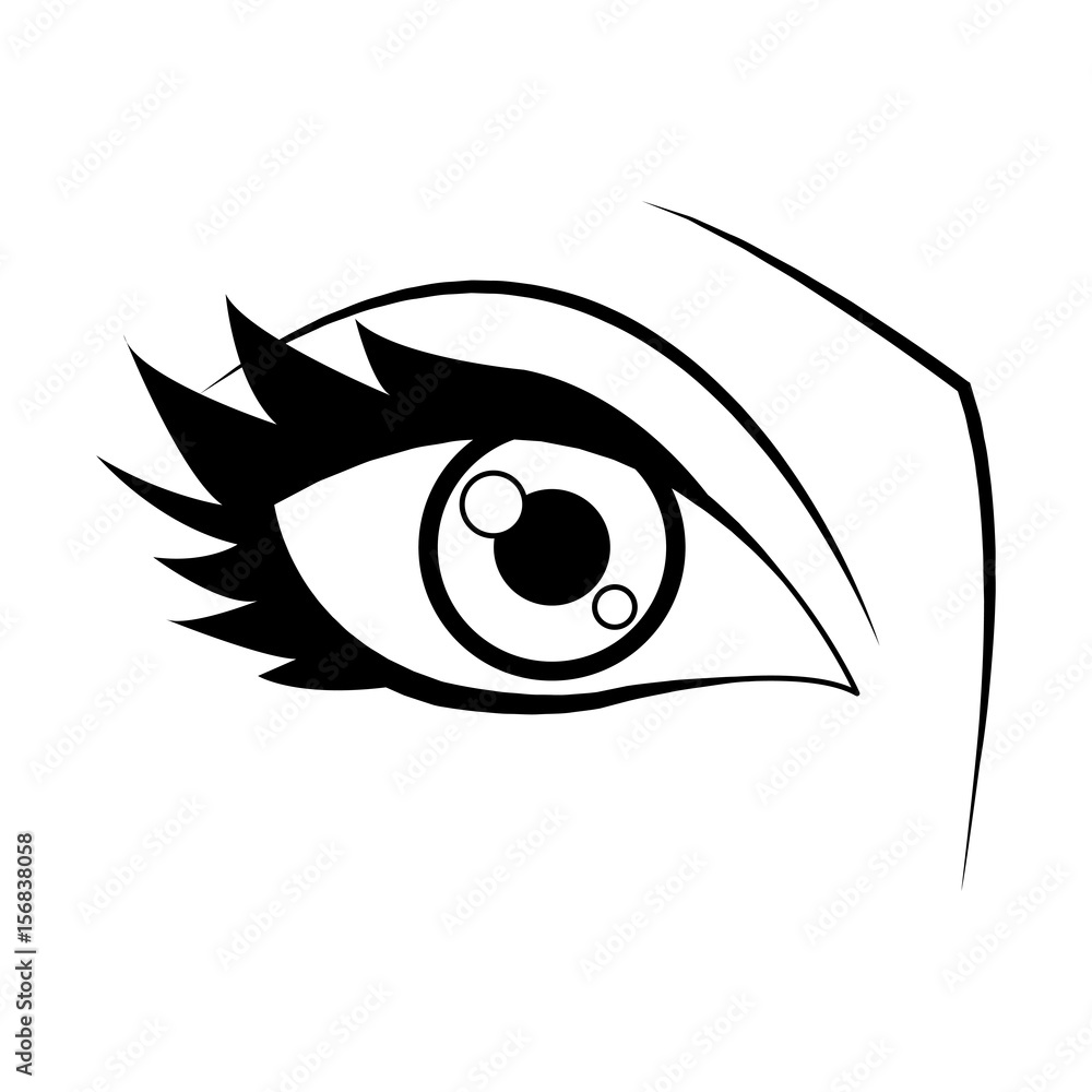 cartoon human eye look style vector illustration cartoon human eye look style vector illustration