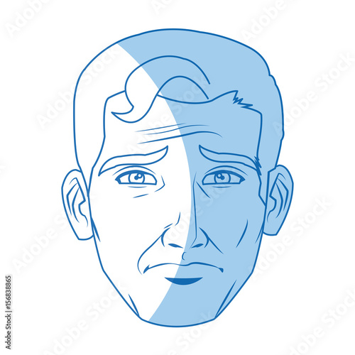 character man face comic pop art vector illustration