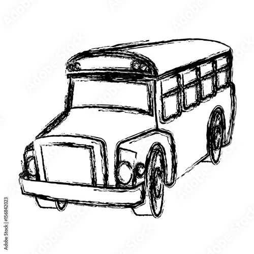 school bus transport vehicle service elementary vector illustration photo