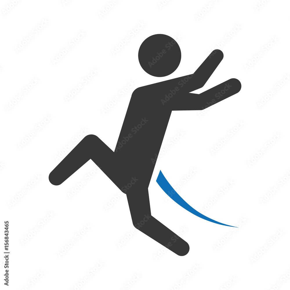 pictogram man jumping up concept, vector illustration