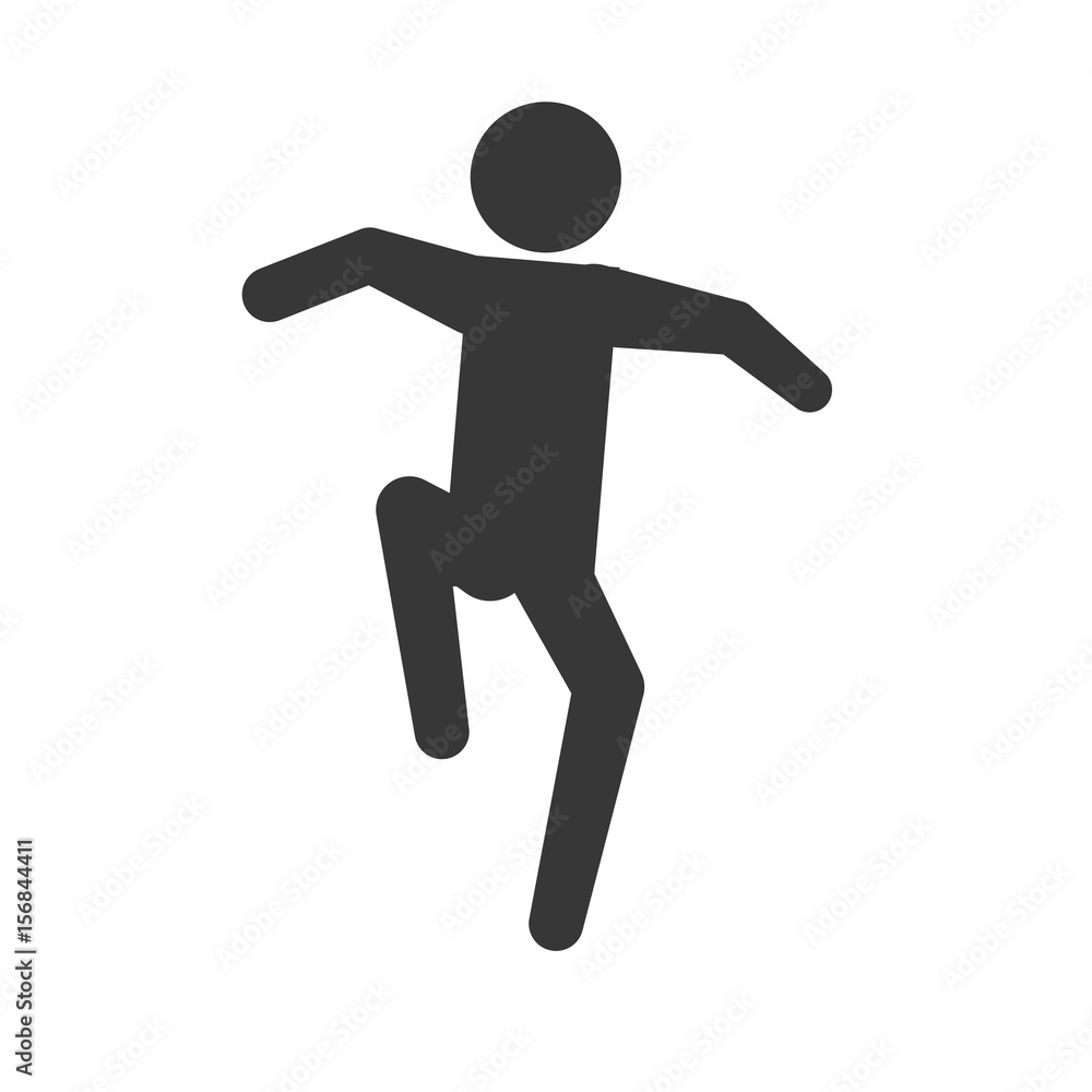 pictogram man silhouette doing exercise, vector illustration pictogram man silhouette doing exercise, vector illustration