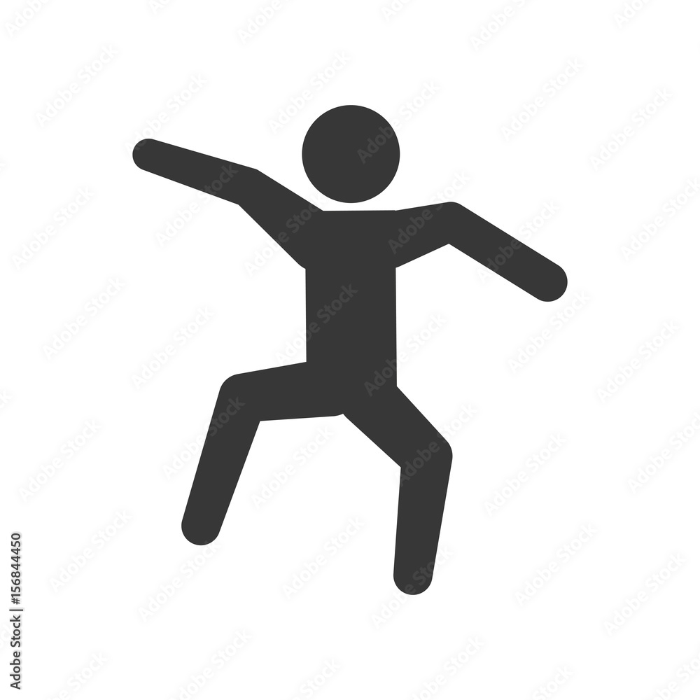 pictogram man silhouette doing exercise, vector illustration pictogram man silhouette doing exercise, vector illustration