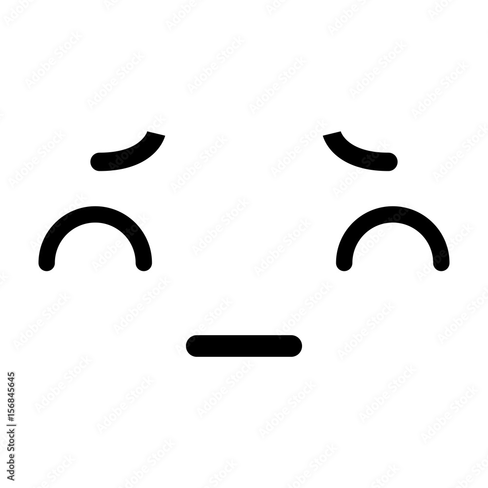 black and white kawaii emoticon face vector illustration graphic design black and white kawaii emoticon face vector illustration graphic design