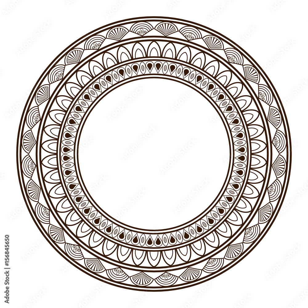 Fototapeta premium round frame and decorative vintage design element vector illustration