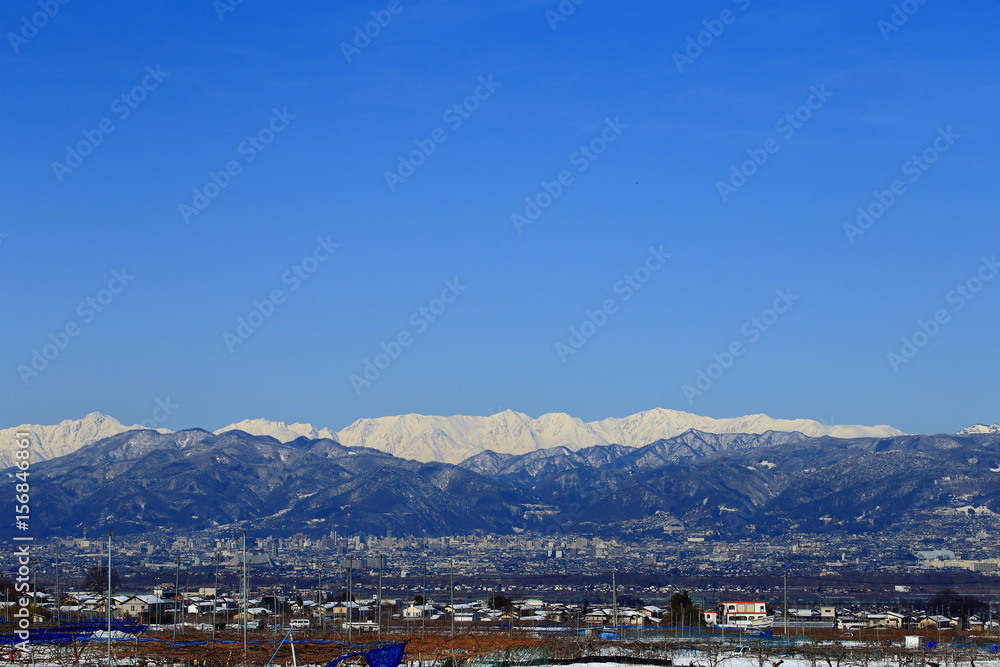長野県の冬景色